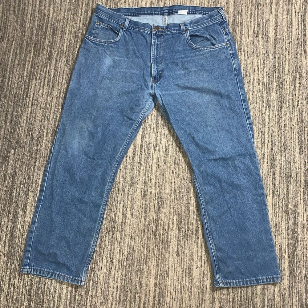 Key Mens Size 42x29  Straight Leg Denim Jeans Blue Medium Wash 100% Cotton‎
